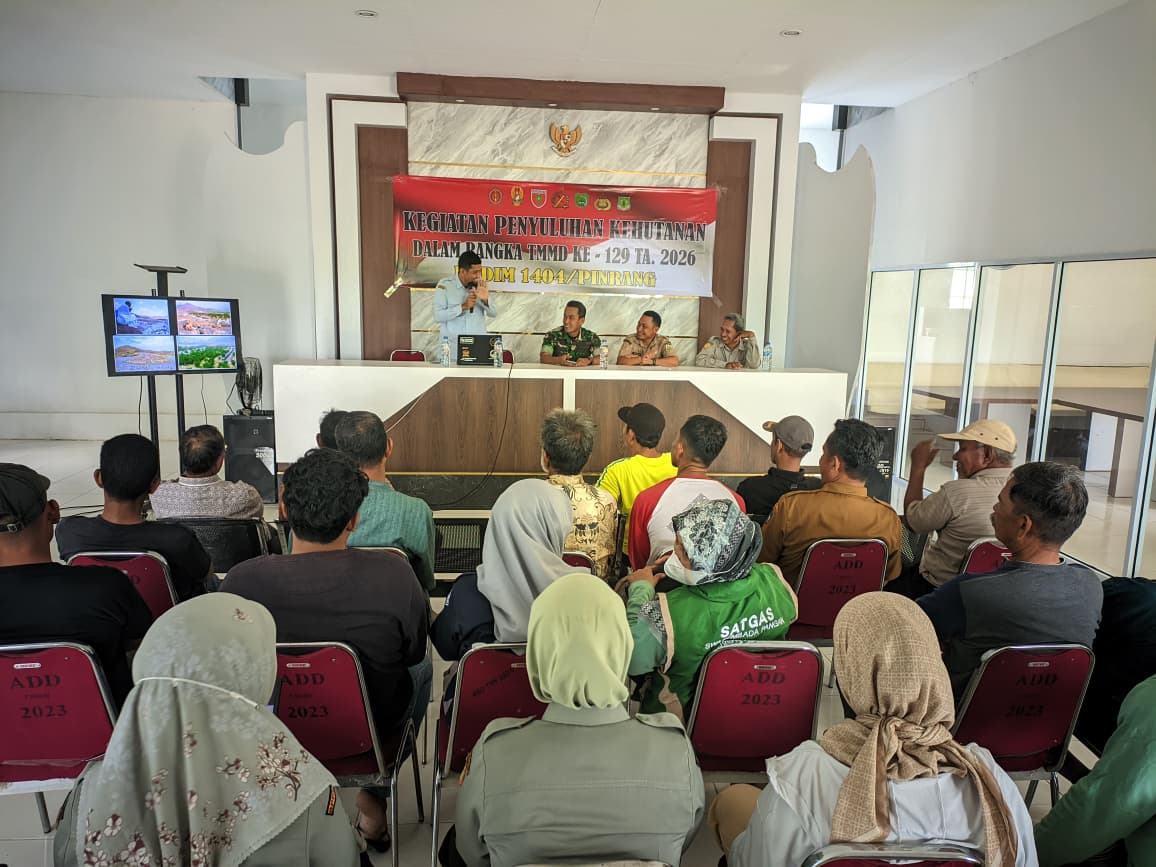 Kesadaran Lingkungan Ditingkatkan Melalui Penyuluhan Kehutanan TMMD di Pinrang