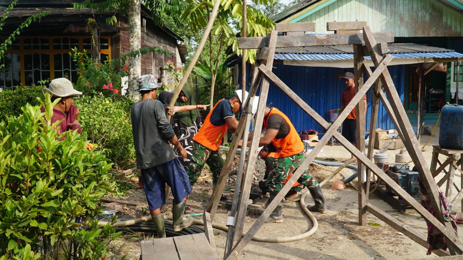 Kodim 1011/KLK Laksanakan TMMD Reguler Ke-129 untuk Perbaikan Rumah Warga