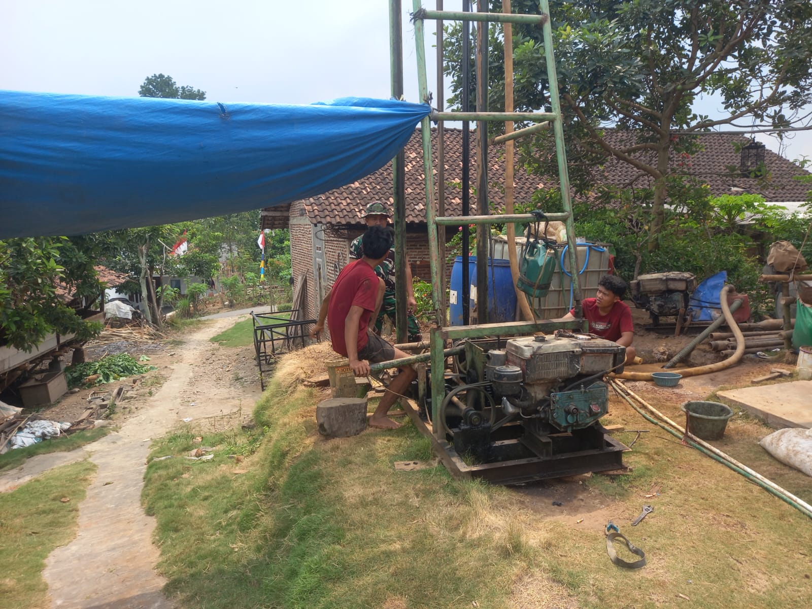 Optimalkan Kualitas Air, Menara Tandon Air Diresmikan oleh Satgas TMMD Ke-129