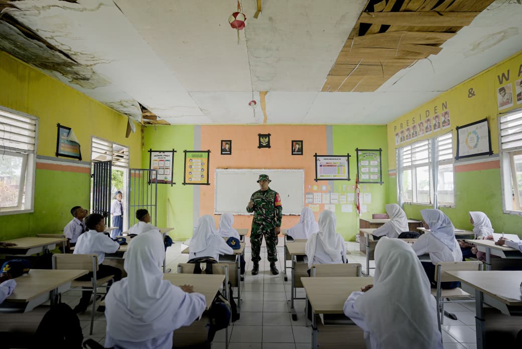 Pentingnya Cinta Tanah Air untuk Generasi Muda, Satgas TMMD Ke-129 Ajak Siswa Berpartisipasi
