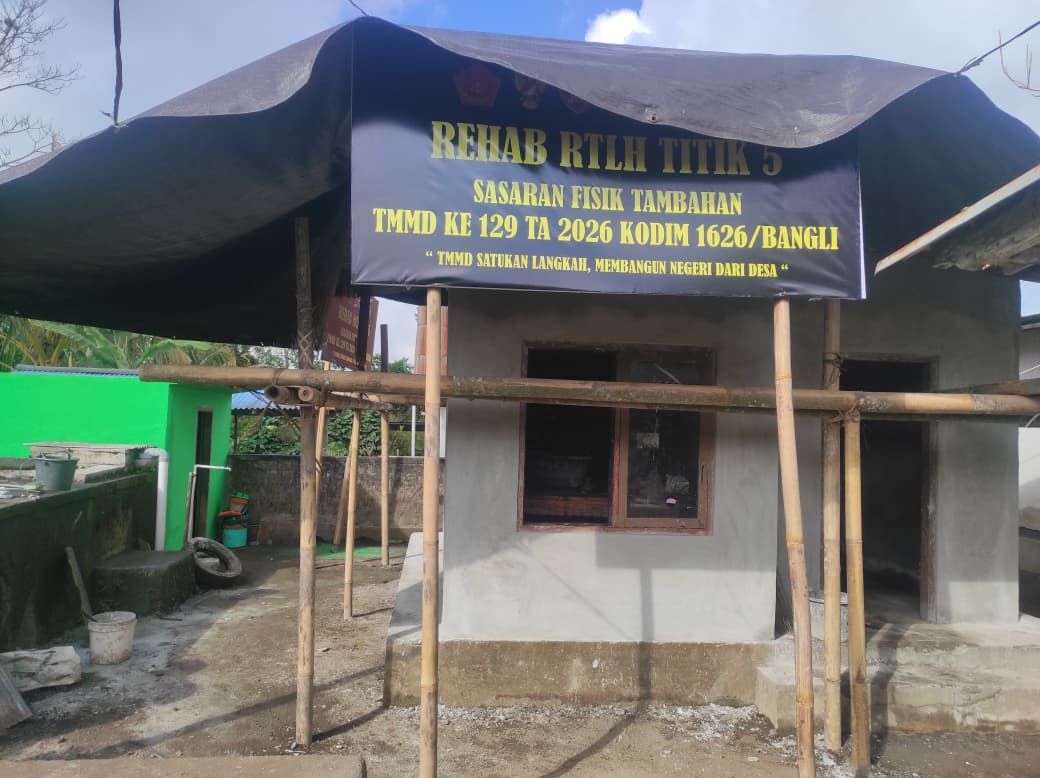 Semangat Satgas TMMD Ke-129 Terus Berkobar di Tengah Kabut Kintamani