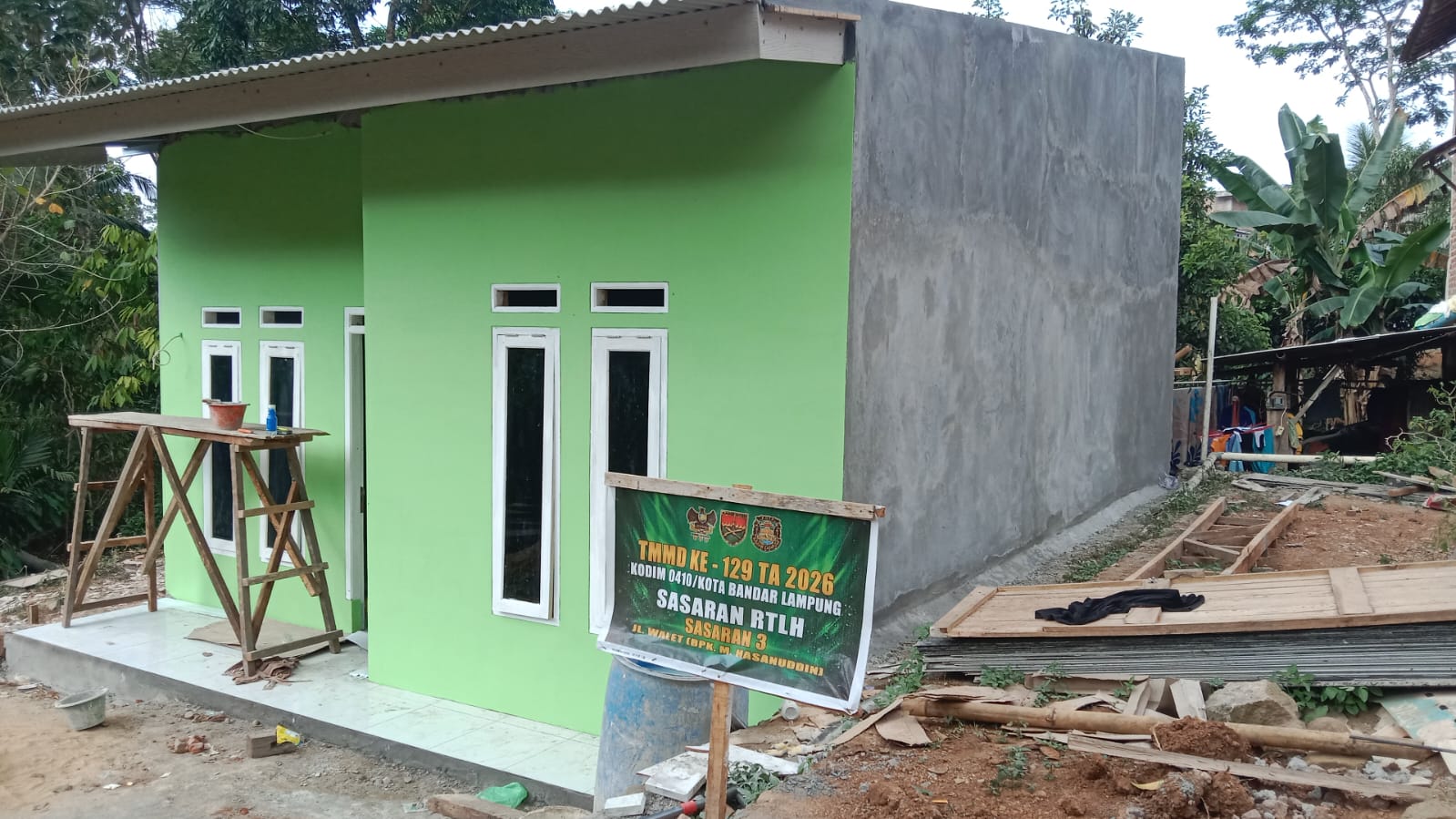 TMMD Ke-129 Mempercepat Pembangunan RTLH untuk Masyarakat Pinang Jaya