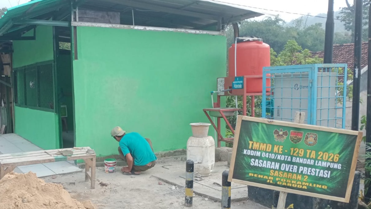 Pembangunan Pos Linmas di Pinang Jaya: Langkah Strategis TMMD untuk Keamanan Masyarakat